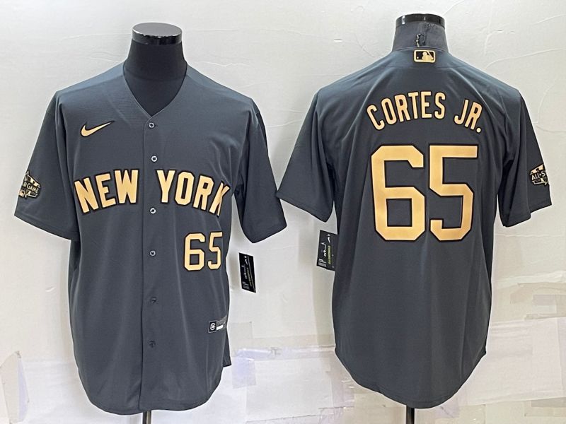 Cheap Men New York Yankees 65 Cortes jr Grey 2022 All Star Game Nike MLB Jerseys